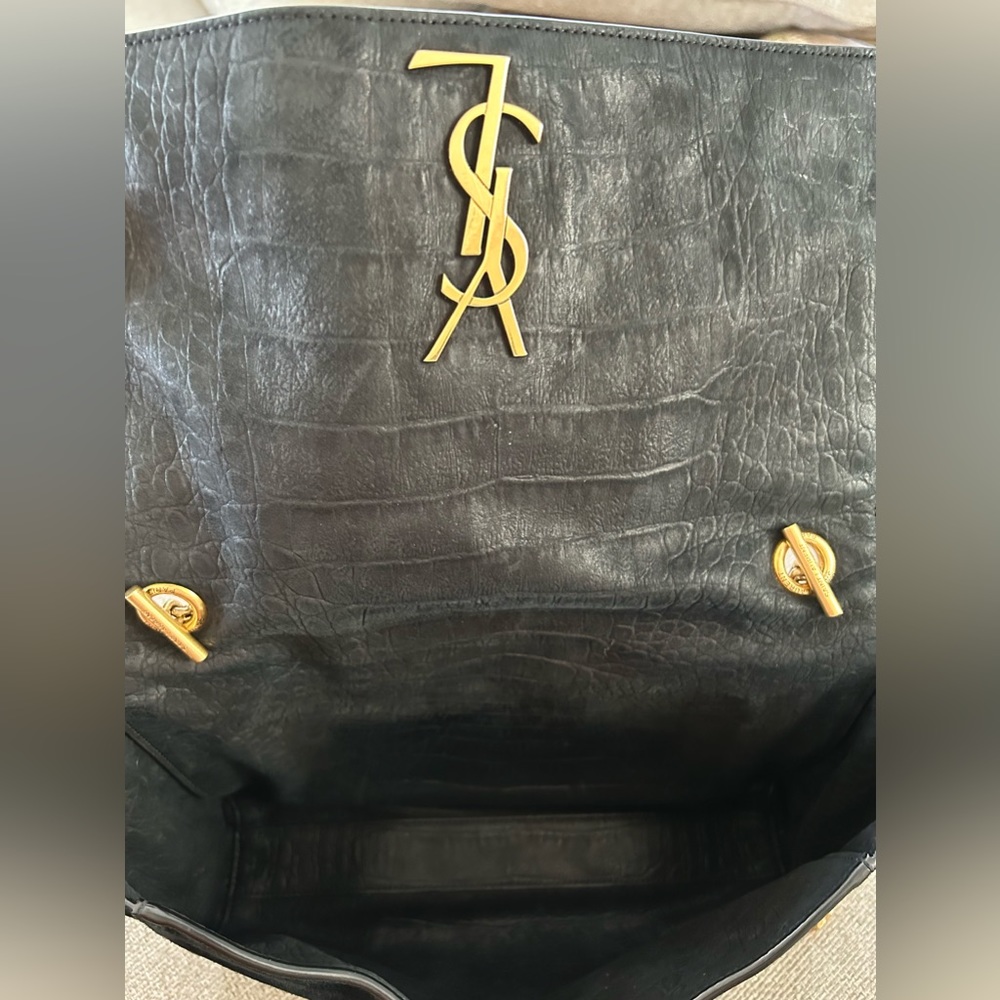 YSL suede Kate reversible crossbody bag with python print inside - Picture 3 of 16